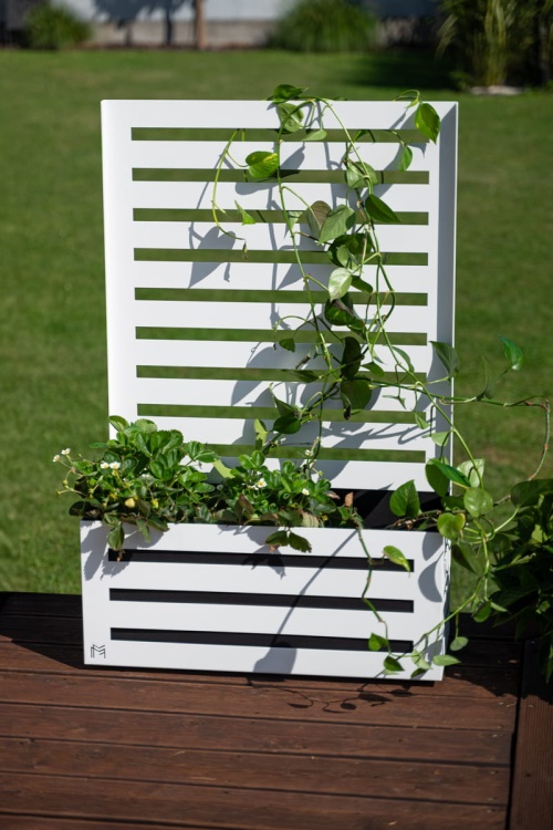 wysoka donica aluminiowa strato