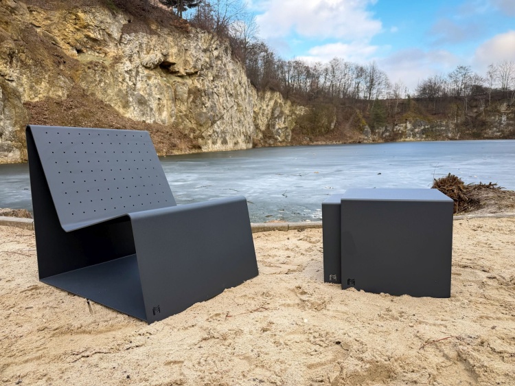 zestaw mebli ogrodowych z aluminium fotel i stolik