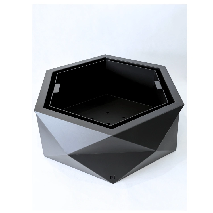 Palenisko ogrodowe FERO stalowe czarne – nowoczesne palenisko do ogrodu i na taras