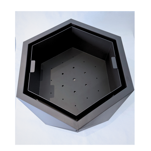 Czarne stalowe palenisko ogrodowe FERO