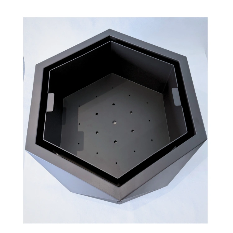 Czarne stalowe palenisko ogrodowe FERO