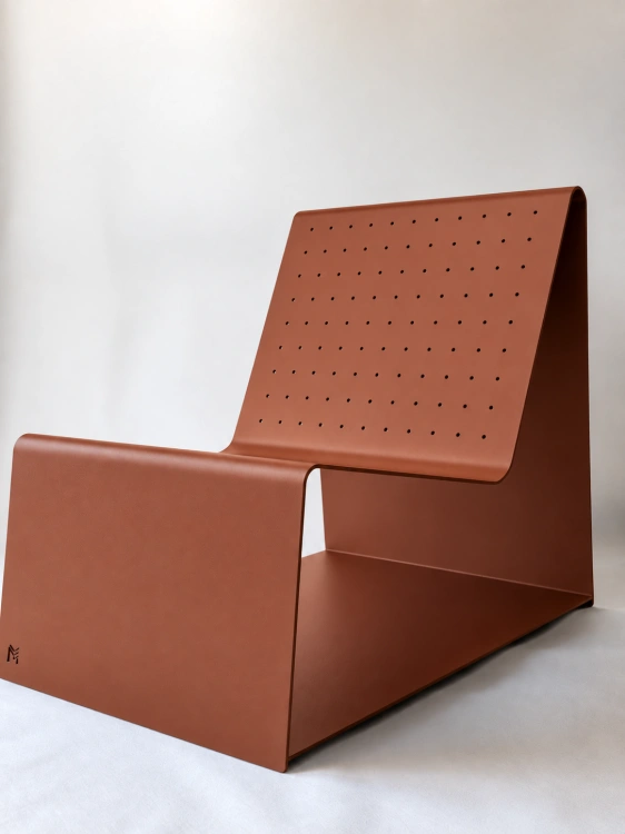 Fotel MONO – RAL 8004 brąz miedziany