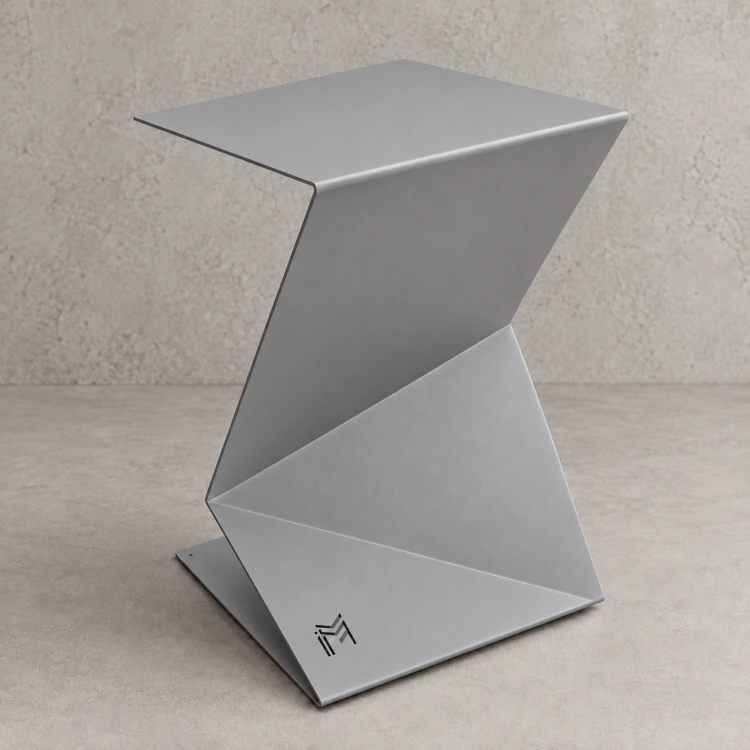 FOLD SIDE – stolik boczny w kolorze jasnoszarym RAL 7044