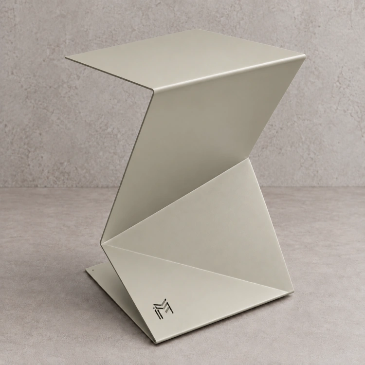 FOLD SIDE – stolik boczny w kolorze beżowoszarym RAL 7006