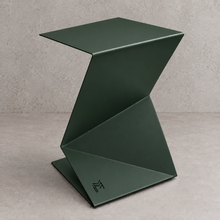 FOLD SIDE – stolik boczny w kolorze ciemnozielonym RAL 6009