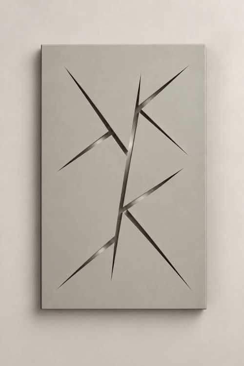 Metalowy obraz FOLD ART – jasny szary RAL 7044