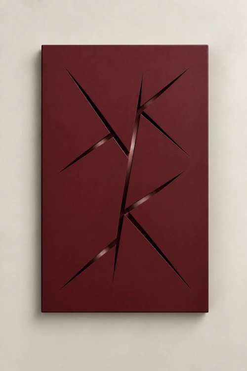 Metalowy obraz FOLD ART – burgundowy RAL 3005